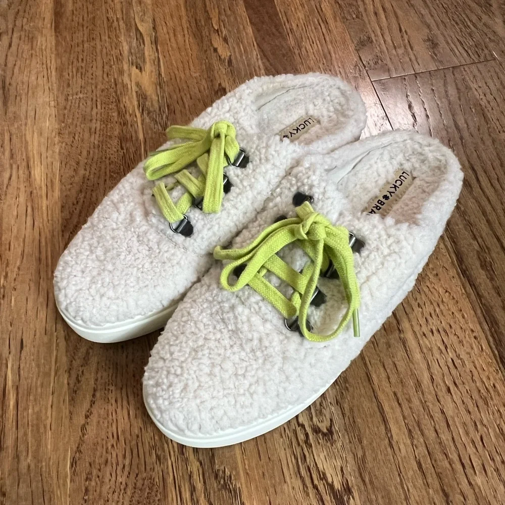 Lucky Brand Tolini Sherpa Platform Slide, 9.5